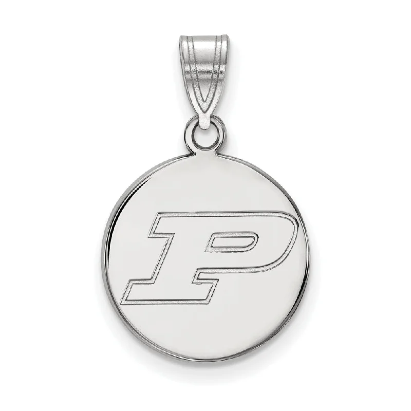 LED - Illuminated Moon Pendant Necklace for Nighttime Events10k White Gold Purdue Medium Initial P Disc Pendant LED - Illuminated Moon Pendant Necklace for Nighttime Events10k White Gold Purdue Medium Initial P Disc Pendant