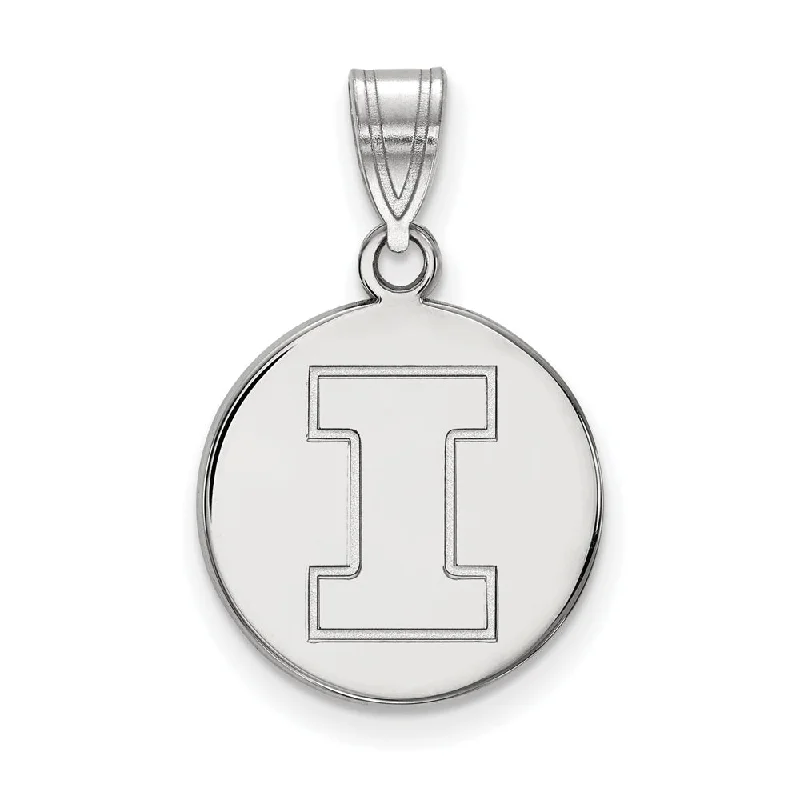 Double - Sided Pendant Necklace with a Photo Insert for Memory - Keepers10k White Gold U. of Illinois Medium Initial I Disc Pendant Double - Sided Pendant Necklace with a Photo Insert for Memory - Keepers10k White Gold U. of Illinois Medium Initial I Disc Pendant