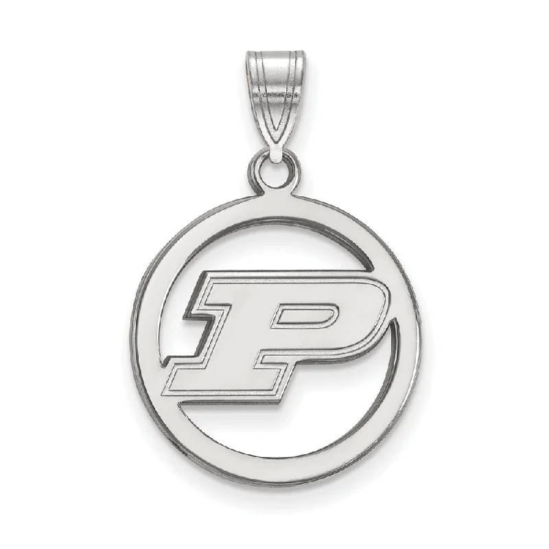 Double - Sided Pendant Necklace with a Photo Insert for Memory - KeepersSterling Silver Purdue Small Initial P Circle Pendant Double - Sided Pendant Necklace with a Photo Insert for Memory - KeepersSterling Silver Purdue Small Initial P Circle Pendant