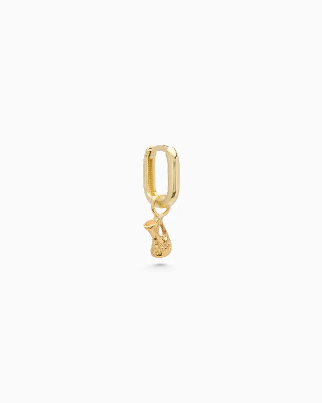 Heart - Shaped Garnet Pendant Necklace with a Pearl - Accented Chain for a Romantic Valentine's DayOlio Earring | Gold Heart - Shaped Garnet Pendant Necklace with a Pearl - Accented Chain for a Romantic Valentine's DayOlio Earring | Gold