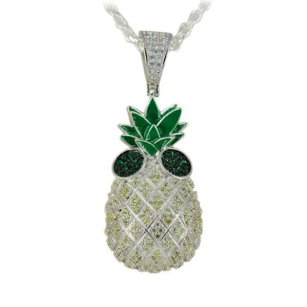 LED - Illuminated Moon Pendant Necklace for Nighttime EventsSILVER COOL GLASSES PINEAPPLE PENDANT LED - Illuminated Moon Pendant Necklace for Nighttime EventsSILVER COOL GLASSES PINEAPPLE PENDANT