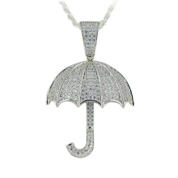 Heart - Shaped Garnet Pendant Necklace with a Pearl - Accented Chain for a Romantic Valentine's DaySILVER UMBRELLA PENDANT Heart - Shaped Garnet Pendant Necklace with a Pearl - Accented Chain for a Romantic Valentine's DaySILVER UMBRELLA PENDANT