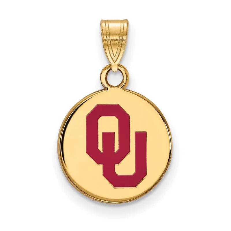 Cross - Stitch - Embroidered Floral Pendant Necklace for Handicraft AficionadosSS w/GP U. of Oklahoma Small Enamel 'OU' Disc Pendant Cross - Stitch - Embroidered Floral Pendant Necklace for Handicraft AficionadosSS w/GP U. of Oklahoma Small Enamel 'OU' Disc Pendant