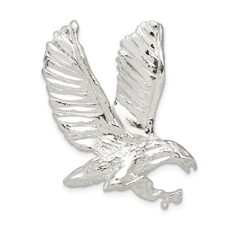 Zodiac Sign Pendant Necklace in Rose Gold for Astrology EnthusiastsSterling Silver Diamond Cut Eagle Slide Pendant, 38mm Zodiac Sign Pendant Necklace in Rose Gold for Astrology EnthusiastsSterling Silver Diamond Cut Eagle Slide Pendant, 38mm