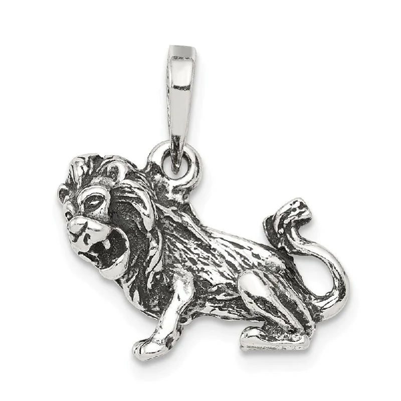 Hypoallergenic Stainless Steel Dog Tag Pendant Necklace for Active MenSterling Silver Leo the Lion Zodiac 3D Antiqued Pendant Hypoallergenic Stainless Steel Dog Tag Pendant Necklace for Active MenSterling Silver Leo the Lion Zodiac 3D Antiqued Pendant