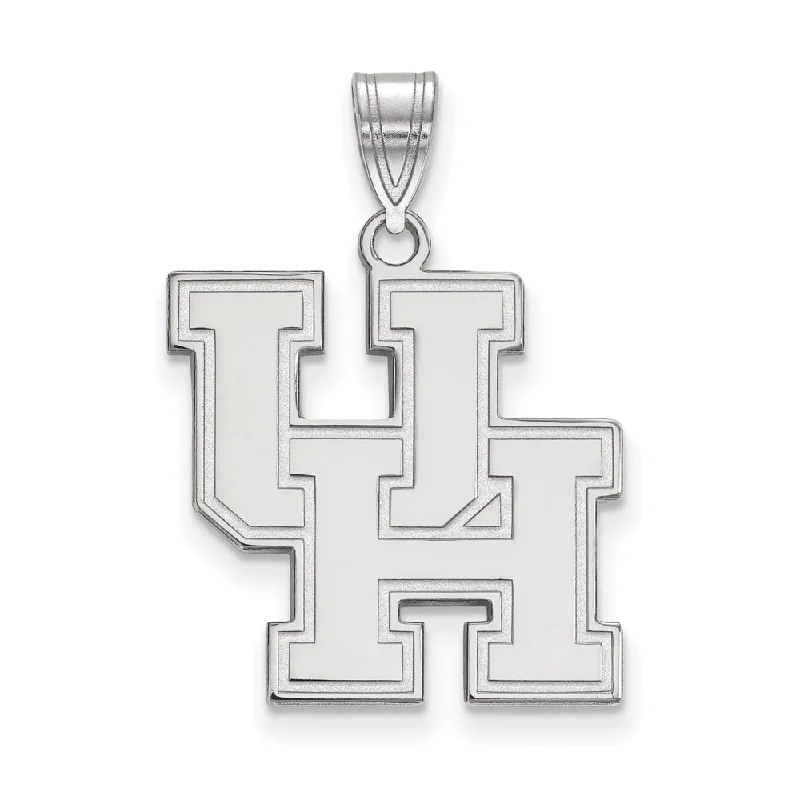 Custom - Engraved Initial Pendant Necklace in Sterling Silver for Mother's Day GiftSterling Silver U. of Houston Large Pendant Custom - Engraved Initial Pendant Necklace in Sterling Silver for Mother's Day GiftSterling Silver U. of Houston Large Pendant