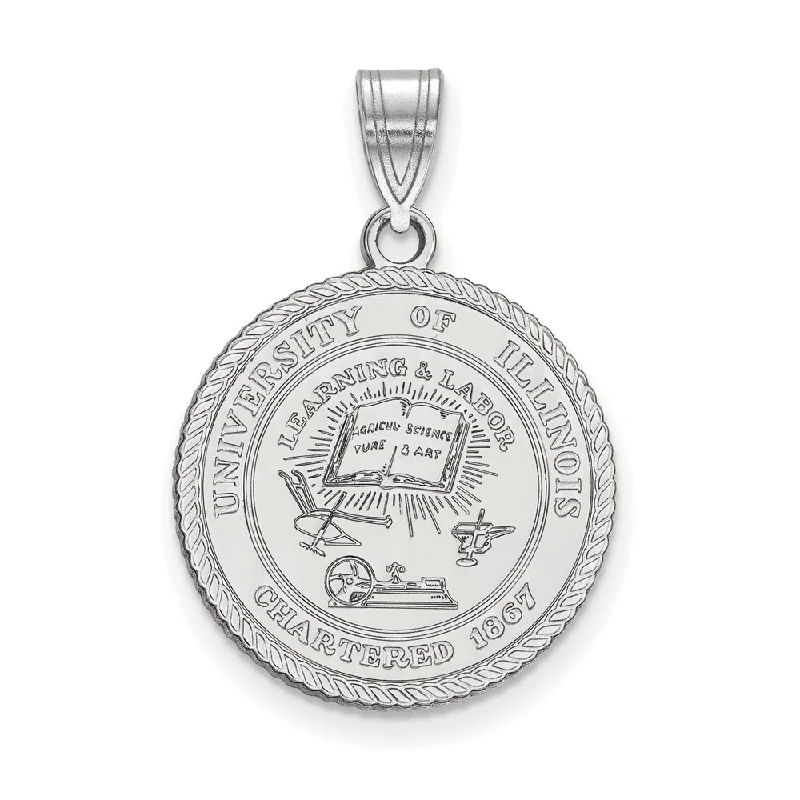 Zodiac Sign Pendant Necklace in Rose Gold for Astrology EnthusiastsSterling Silver U. of Illinois Large Crest Pendant Zodiac Sign Pendant Necklace in Rose Gold for Astrology EnthusiastsSterling Silver U. of Illinois Large Crest Pendant