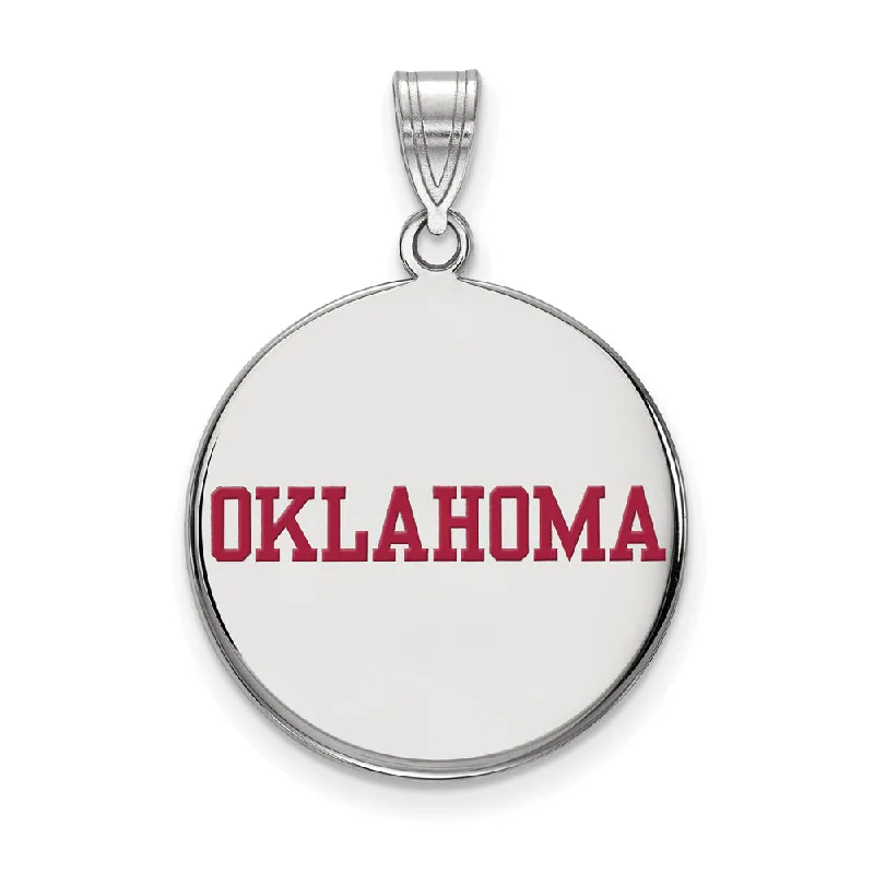 Pave - Set Cubic Zirconia Crown Pendant Necklace for Little Princess - Themed Birthday PartiesSterling Silver U. of Oklahoma Large Enamel Disc Pendant Pave - Set Cubic Zirconia Crown Pendant Necklace for Little Princess - Themed Birthday PartiesSterling Silver U. of Oklahoma Large Enamel Disc Pendant