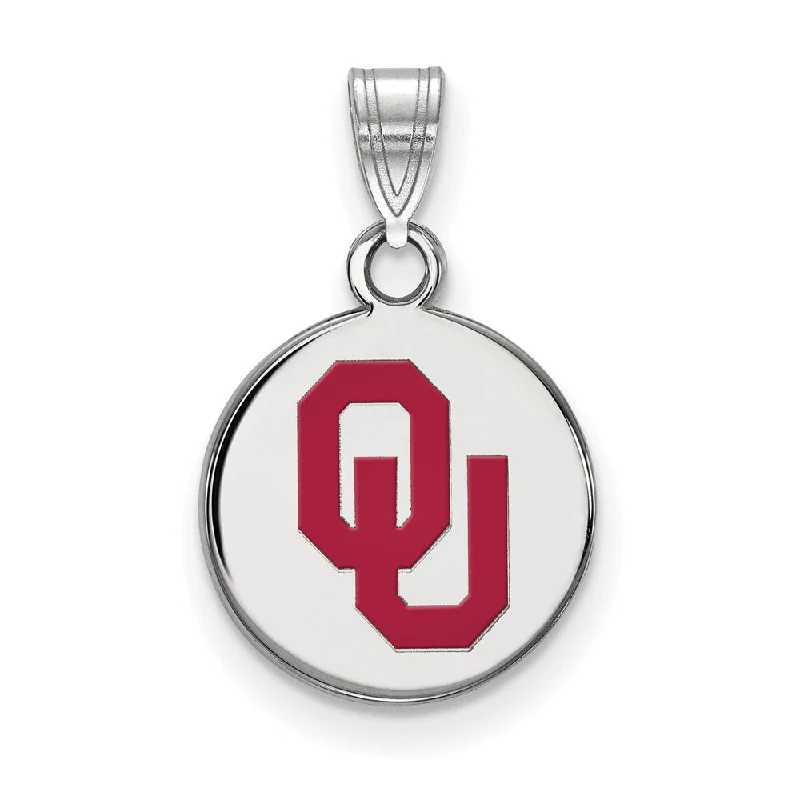 Cross - Stitch - Embroidered Floral Pendant Necklace for Handicraft AficionadosSterling Silver U. of Oklahoma Small Enamel 'OU' Disc Pendant Cross - Stitch - Embroidered Floral Pendant Necklace for Handicraft AficionadosSterling Silver U. of Oklahoma Small Enamel 'OU' Disc Pendant
