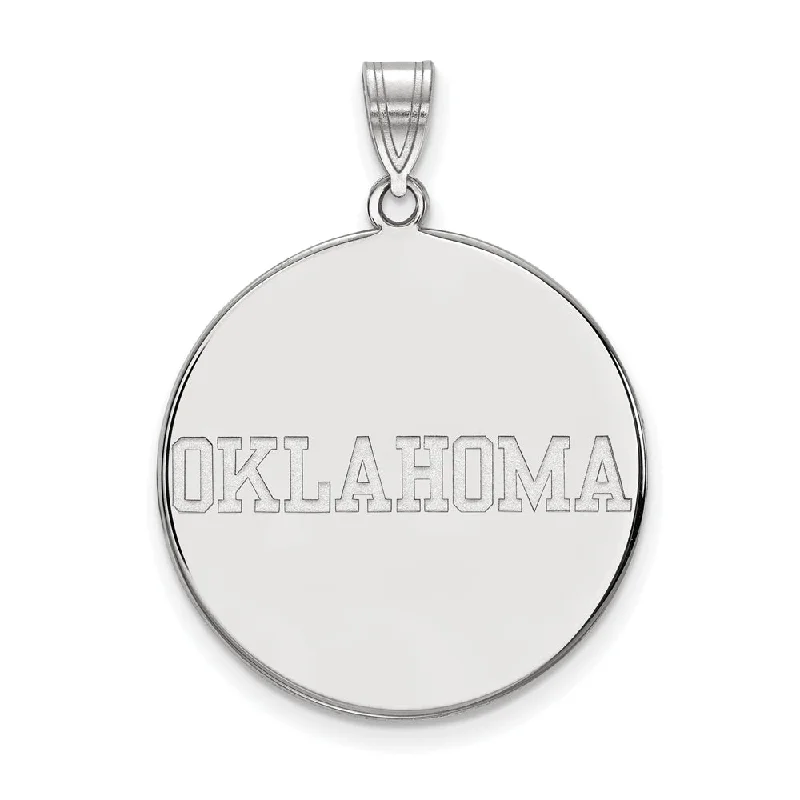 Hypoallergenic Stainless Steel Dog Tag Pendant Necklace for Active MenSterling Silver U. of Oklahoma XL Disc Pendant Hypoallergenic Stainless Steel Dog Tag Pendant Necklace for Active MenSterling Silver U. of Oklahoma XL Disc Pendant