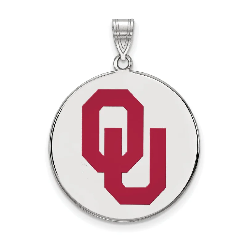 3D - Printed Owl Pendant Necklace in Recycled Plastic for Eco - Conscious FashionistasSterling Silver U. of Oklahoma XL Enamel 'OU' Disc Pendant 3D - Printed Owl Pendant Necklace in Recycled Plastic for Eco - Conscious FashionistasSterling Silver U. of Oklahoma XL Enamel 'OU' Disc Pendant