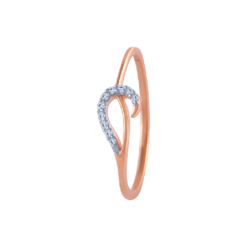 Women's Diamond Rings with Amethyst and Diamond Combinations for a Purple - Hued Elegance14k (585) Rose Gold And Diamond Ring For Women