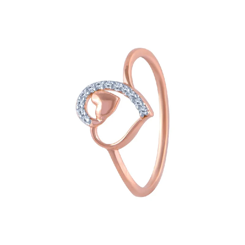 Heart - Shaped Women's Diamond Rings in Rose Gold for a Romantic and Symbolic Gift14k (585) Rose Gold And Diamond Ring For Women Heart - Shaped Women's Diamond Rings in Rose Gold for a Romantic and Symbolic Gift14k (585) Rose Gold And Diamond Ring For Women