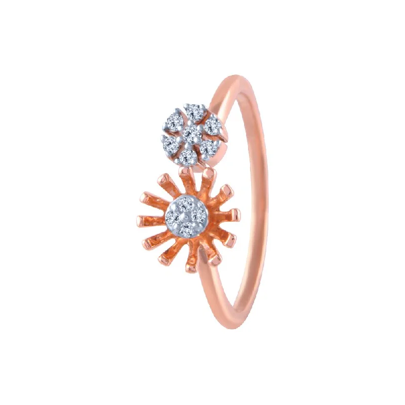 Channel - Set Women's Diamond Rings with Diamonds Securely Held in a Metal Groove for Durability14k (585) Rose Gold And Diamond Ring For Women Channel - Set Women's Diamond Rings with Diamonds Securely Held in a Metal Groove for Durability14k (585) Rose Gold And Diamond Ring For Women