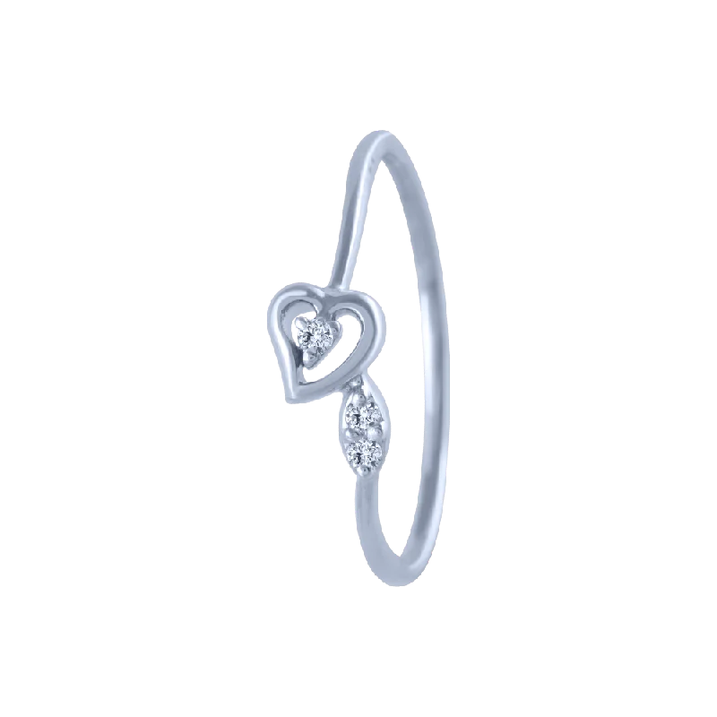 Women's Diamond Rings with Side - Stone Pave Setting for a Sparkling and Continuous Shine14k (585) White Gold And Diamond Ring For Women