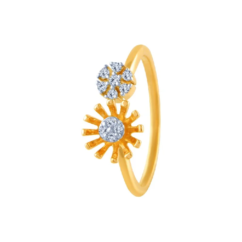 Cluster - Style Women's Diamond Rings with Multiple Small Diamonds Arranged in a Stunning Pattern14k (585) Yellow Gold And Diamond Ring For Women Cluster - Style Women's Diamond Rings with Multiple Small Diamonds Arranged in a Stunning Pattern14k (585) Yellow Gold And Diamond Ring For Women