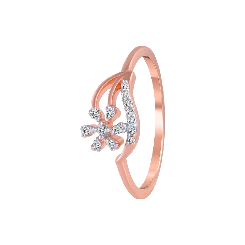 Channel - Set Women's Diamond Rings with Diamonds Securely Held in a Metal Groove for Durability14KT (585) Rose Gold And Diamond Ring For Women Channel - Set Women's Diamond Rings with Diamonds Securely Held in a Metal Groove for Durability14KT (585) Rose Gold And Diamond Ring For Women