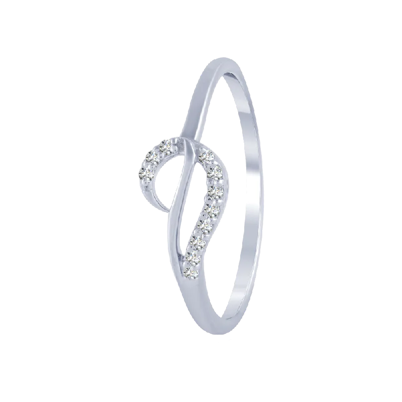 Vintage - Style Women's Diamond Rings with Floral - Engraved Bands and Multiple Diamond Accents14KT (585) White Gold And Diamond Ring For Women Vintage - Style Women's Diamond Rings with Floral - Engraved Bands and Multiple Diamond Accents14KT (585) White Gold And Diamond Ring For Women