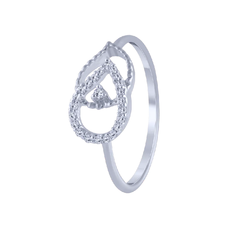 Channel - Set Women's Diamond Rings with Diamonds Securely Held in a Metal Groove for Durability14KT (585) White Gold And Diamond Ring For Women Channel - Set Women's Diamond Rings with Diamonds Securely Held in a Metal Groove for Durability14KT (585) White Gold And Diamond Ring For Women
