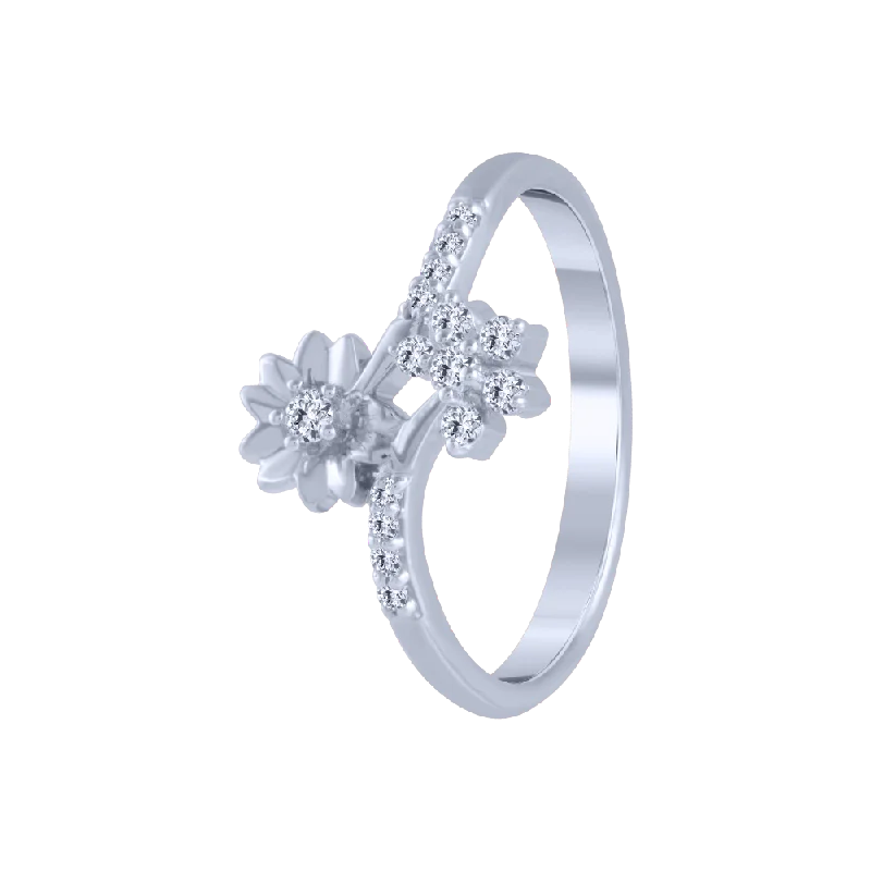 Women's Diamond Rings with Sapphire Accents in Blue for a Colorful and Sophisticated Touch14KT (585) White Gold And Diamond Ring For Women Women's Diamond Rings with Sapphire Accents in Blue for a Colorful and Sophisticated Touch14KT (585) White Gold And Diamond Ring For Women