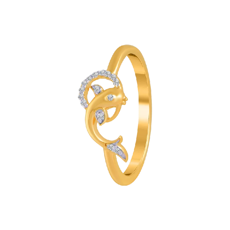 Channel - Set Women's Diamond Rings with Diamonds Securely Held in a Metal Groove for Durability14KT (585) Yellow Gold And Diamond Ring For Women Channel - Set Women's Diamond Rings with Diamonds Securely Held in a Metal Groove for Durability14KT (585) Yellow Gold And Diamond Ring For Women
