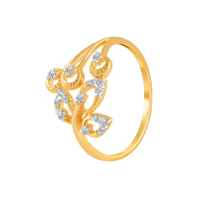 Women's Diamond Rings with Amethyst and Diamond Combinations for a Purple - Hued Elegance14KT (585) Yellow Gold And Diamond Ring For Women Women's Diamond Rings with Amethyst and Diamond Combinations for a Purple - Hued Elegance14KT (585) Yellow Gold And Diamond Ring For Women