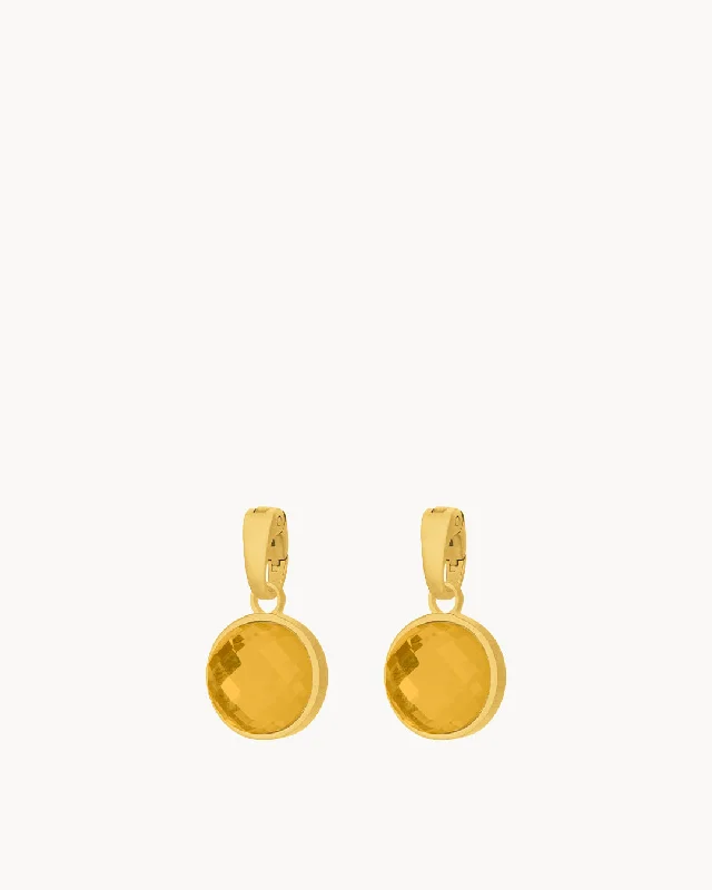 November Happiness Birthstone Signature Earring Pendants