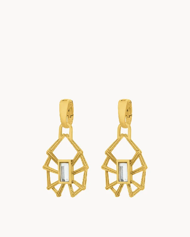 Hope Spider, Gold Earring Pendants