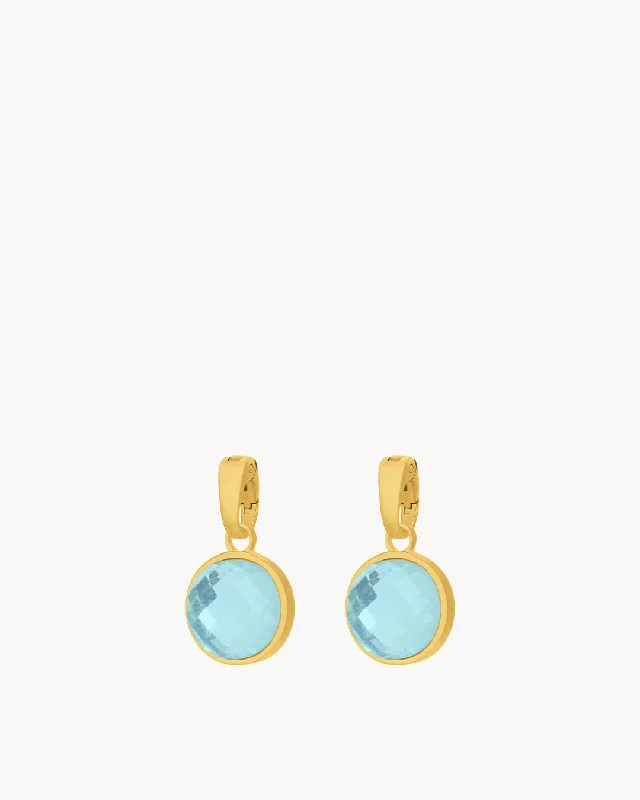 March Peace Birthstone Signature Earring Pendants
