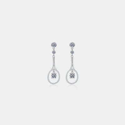 Diamond hoop earrings1 Carat Moissanite 925 Sterling Silver Drop Earrings