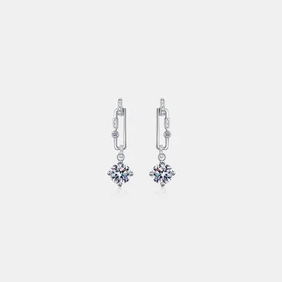 Lightweight hoop earrings2 Carat Moissanite 925 Sterling Silver Earrings