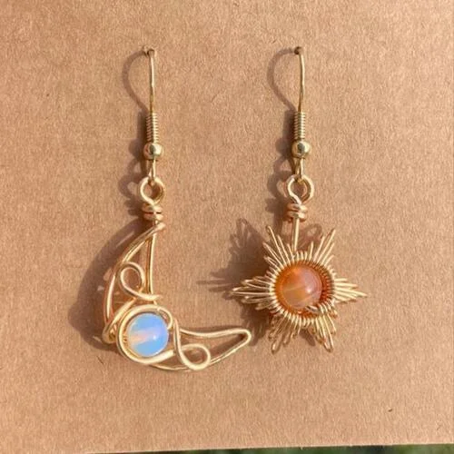 Large hoop earringsBeaded Alloy Earrings