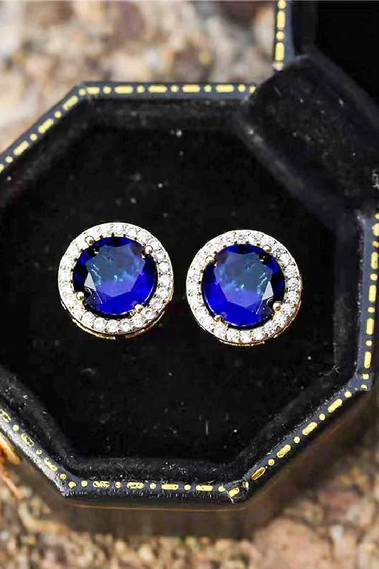 Large hoop earringsContrast 2 Carat Moissanite Platinum-Plated Stud Earrings