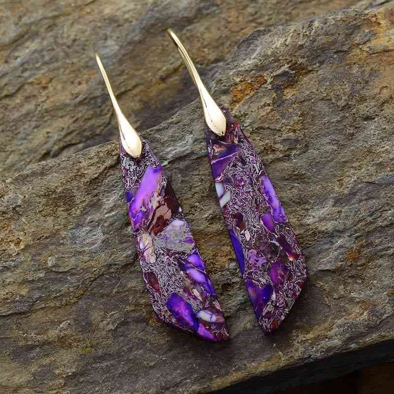Silver hoop earringsGold-Plated Copper Dangle Earrings