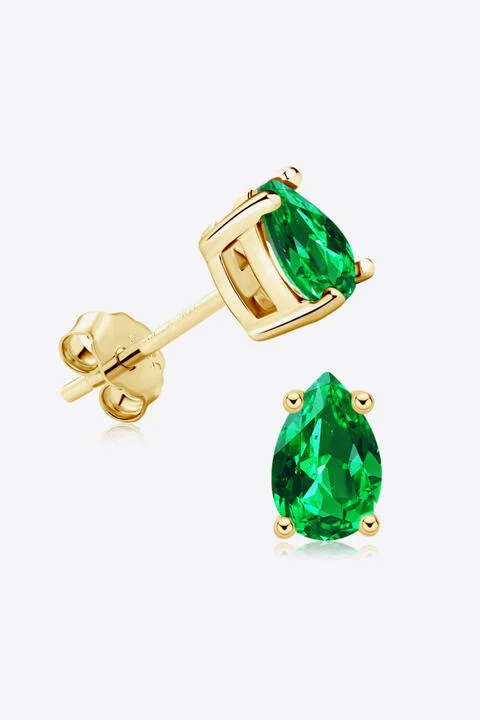 Everyday hoop earringsLab-Grown Emerald Stud Earrings