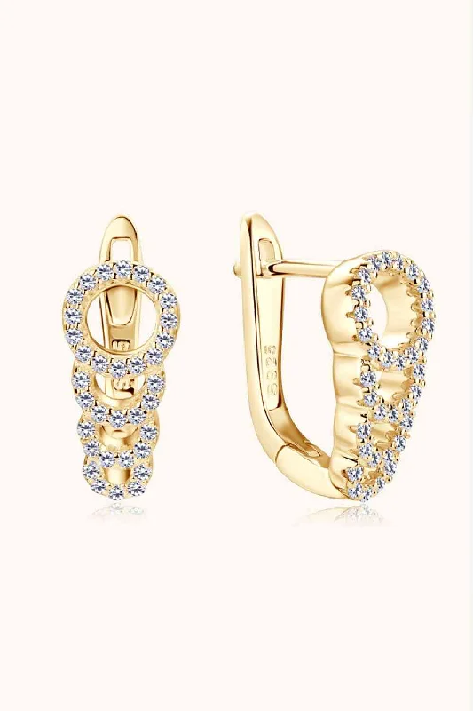 Chunky hoop earringsMoissanite 925 Sterling Silver Earrings