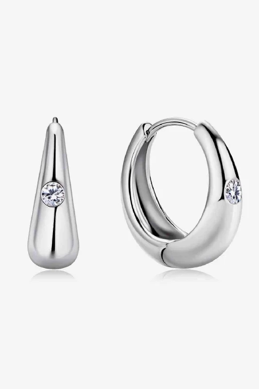 Personalized hoop earringsMoissanite 925 Sterling Silver Earrings