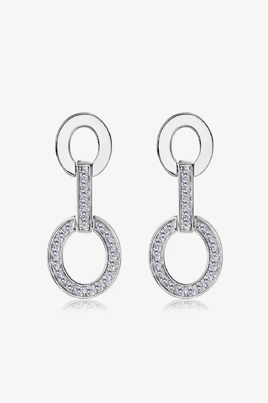 Vintage hoop earringsMoissanite 925 Sterling Silver Earrings
