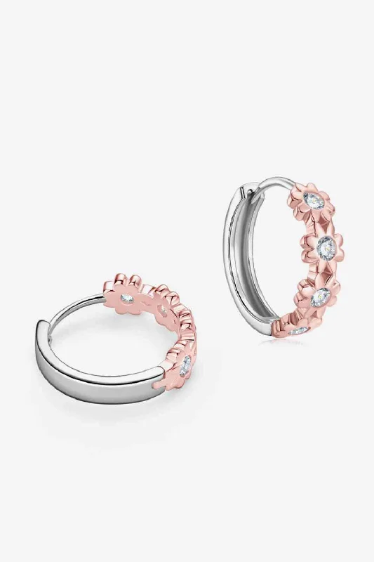 Hypoallergenic hoop earringsMoissanite 925 Sterling Silver Huggie Earrings