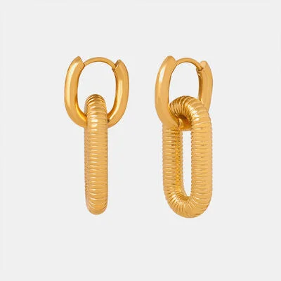 Small hoop earringsTitanium Steel Dangle Earrings