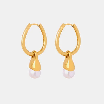Hoop earrings for womenTitanium Steel Huggie Earrings
